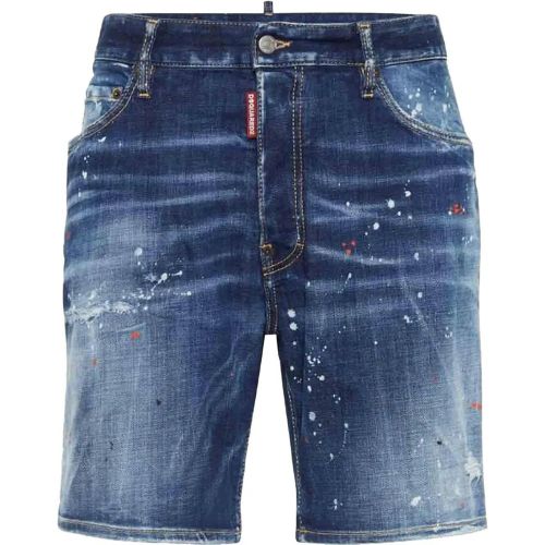 Denim Splashed Bermuda Shorts - Größe 44 - Dsquared2 - Modalova