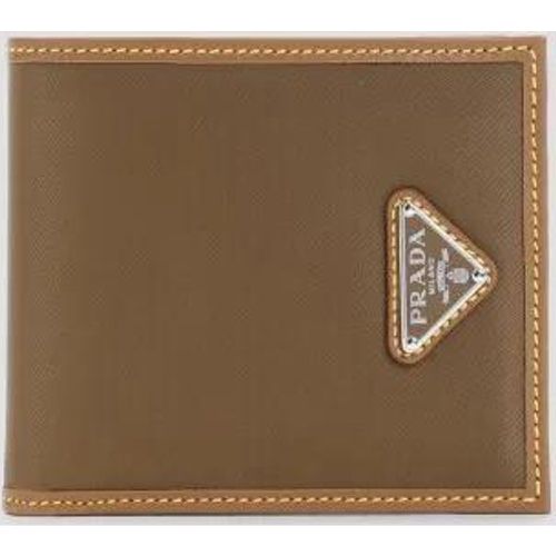 Portemonnaies - Cork Brown Calf Leather Wallet - Gr. unisize - in - für Damen - Prada - Modalova