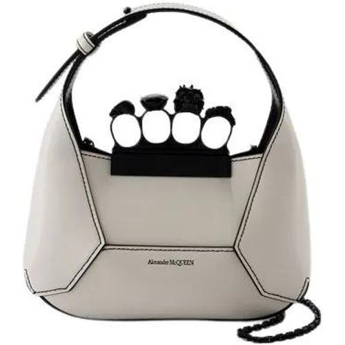 Shopper - Jewelled Hobo Mini Purse - Leather - Ivory - Gr. unisize - in - für Damen - alexander mcqueen - Modalova