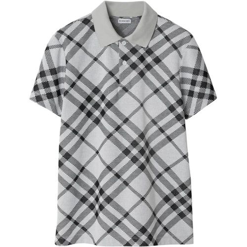 Gray Nova Check Polo Shirt - Größe L - grau - Burberry - Modalova