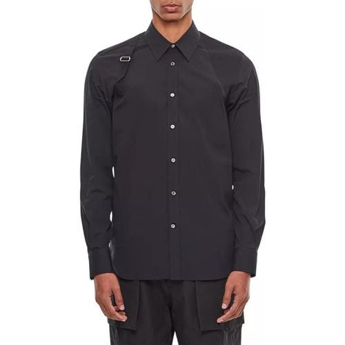 Harness Cotton Shirt - Größe 16 ,5 - black - alexander mcqueen - Modalova