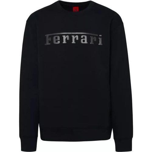 Black Cotton Sweatshirt - Größe M - black - Ferrari - Modalova