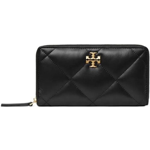 Portemonnaie - Black Leather Diamond Quilting Wallets - Gr. unisize - in - für Damen - TORY BURCH - Modalova