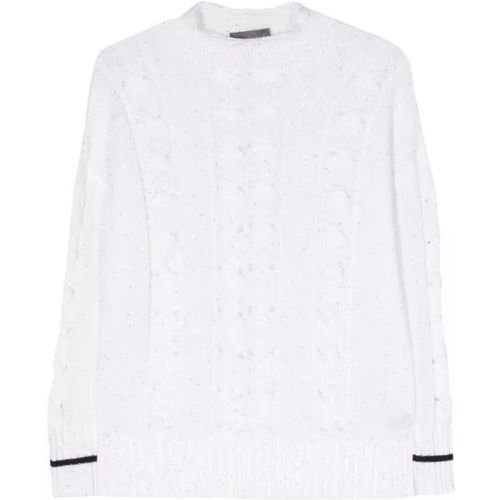 Sequin-Embellished Cable-Knit Jumper - Größe 44 - Lorena Antoniazzi - Modalova