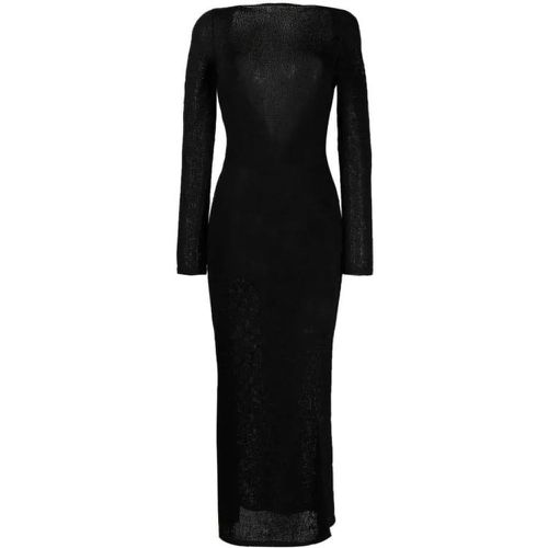 Black Fine-Knit Midi Dress - Größe S - black - Tom Ford - Modalova