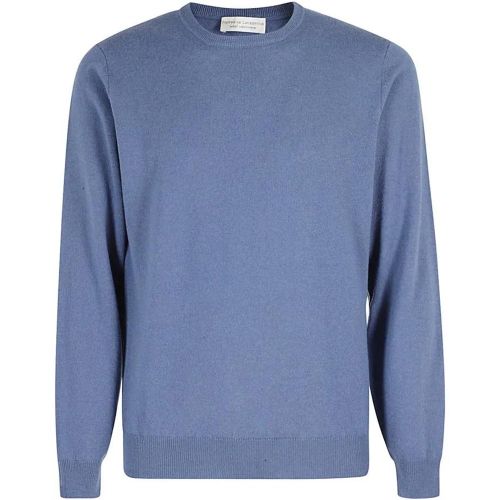 Relaxed Fit Cashmere Blend Crew Neck Sweater - Größe 54 - FILIPPO DE LAURENTIIS - Modalova