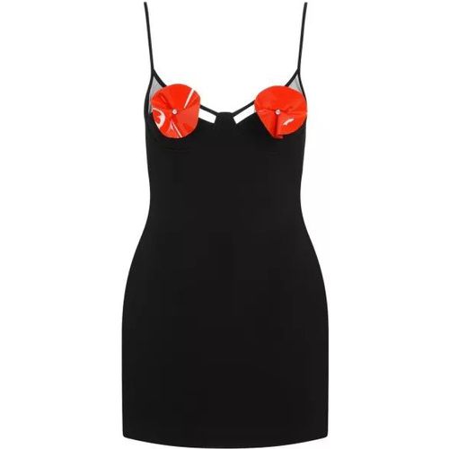 Flower Cups Cami Black Red Acrylic Dress - Größe 10 - black - David Koma - Modalova