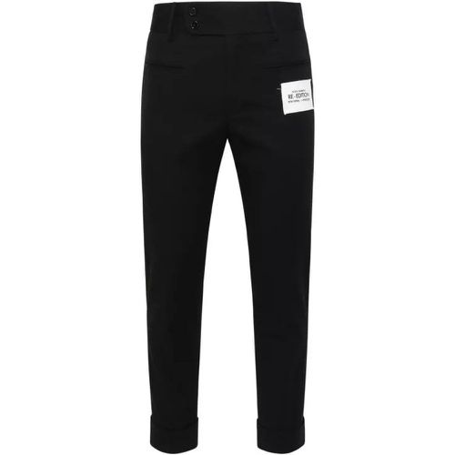 Black Cotton Blend Trousers - Größe 46 - black - Dolce&Gabbana - Modalova