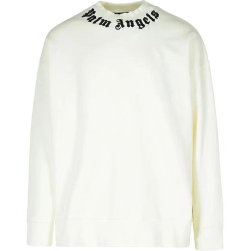 White Cotton Sweatshirt - Größe L - Palm Angels - Modalova