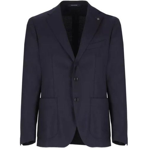 Blue Virgin Wool Double Breasted Jacket - Größe 50 - blue - Tagliatore - Modalova
