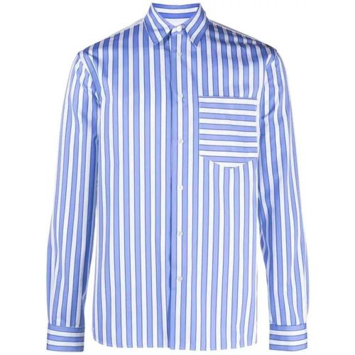 Striped Panelled Cotton Shirt - Größe 46 - blue - J.W.Anderson - Modalova