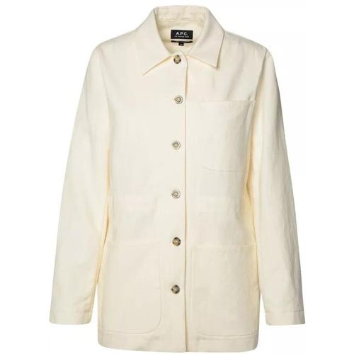White Cotton Blend Jacket - Größe 34 - A.P.C. - Modalova