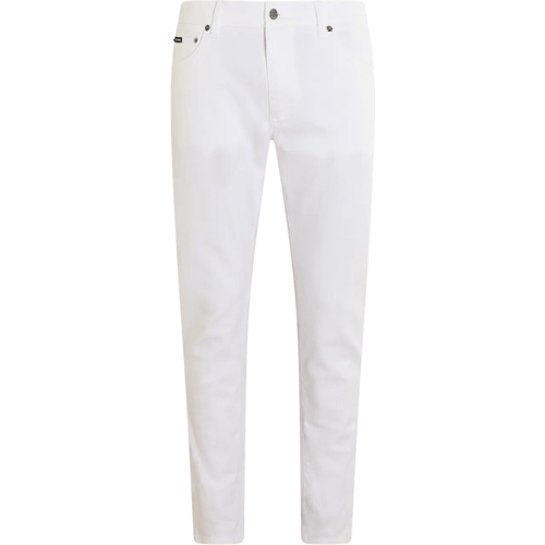 Heren Slim-fit Stretch Jeans Wit - Größe 46 - Dolce&Gabbana - Modalova