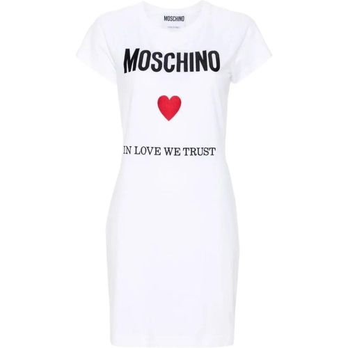 White Cotton Dress - Größe 42 - Moschino - Modalova