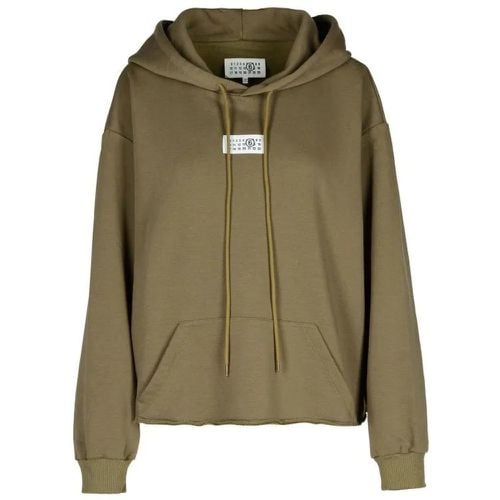 Green Cotton Blend Sweatshirt - Größe M - MM6 Maison Margiela - Modalova