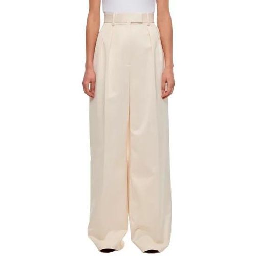Teyana High Waisted Pleated Pants - Größe 4 - white - Khaite - Modalova