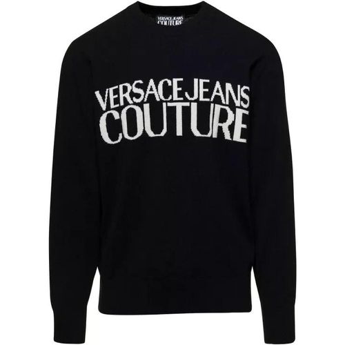 Lana Cachemire Logo Front - Größe L - black - Versace Jeans Couture - Modalova