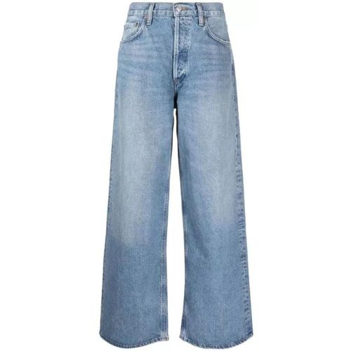 High-Rise Light Blue Straight-Leg Denim Jeans - Größe 26 - blue - Agolde - Modalova