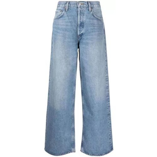 High-Rise Light Blue Straight-Leg Denim Jeans - Größe 29 - blue - Agolde - Modalova