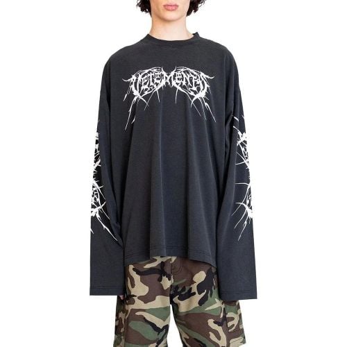 DEATH METAL LONGSLEEVE BLACK/WHITE - Größe L - Vetements - Modalova