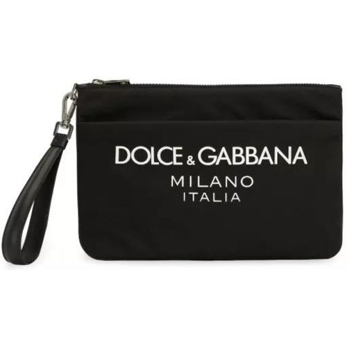 Crossbody Bags - Black Pouch With Contrasting Rubberized Logo In Ny - Gr. unisize - in - für Damen - Dolce&Gabbana - Modalova