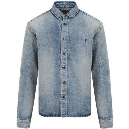 Trouville Beach Blue Cotton Relaxed Shirt - Größe XL - blau - Saint Laurent - Modalova