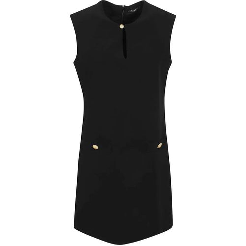 Ss 2 Pkts Btn Crepe Short Dress - Größe 36 - Balmain - Modalova