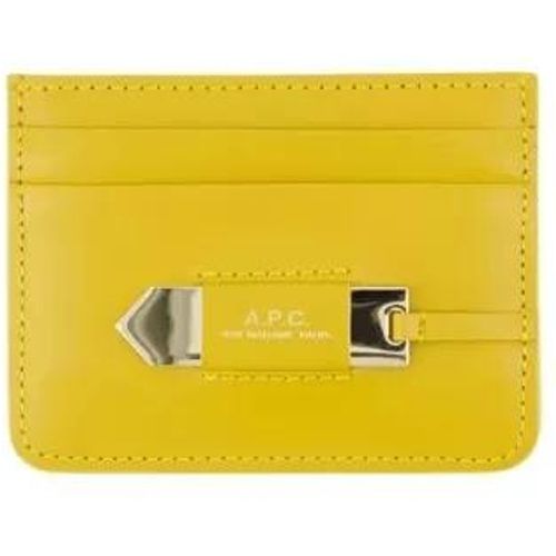 Portemonnaie - Charlotte Cardholder - Leather - Yellow - Gr. unisize - in - für Damen - A.P.C. - Modalova
