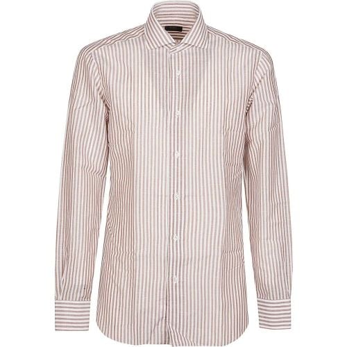 Neck Shirt White - Größe 39 - Barba Napoli - Modalova