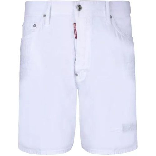 White Cotton Shorts - Größe 44 - white - Dsquared2 - Modalova