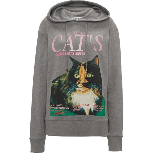 Graphic Print Grey Hoodie Sweater With Cat Design - Größe XS - J.W.Anderson - Modalova