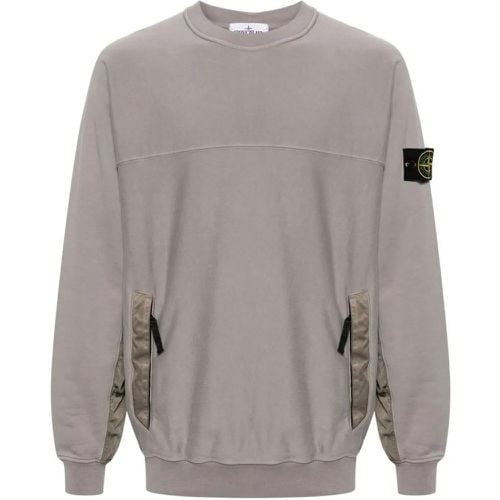 Compass-Badge Panelled Sweatshirt - Größe M - Stone Island - Modalova