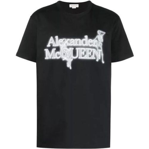 Black Neon Logo T-Shirt - Größe M - black - alexander mcqueen - Modalova