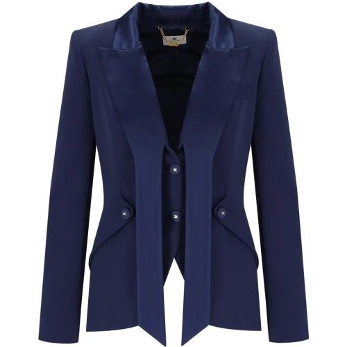 Oltremare Crepe Smoking Jacket - Größe 40 - Elisabetta Franchi - Modalova