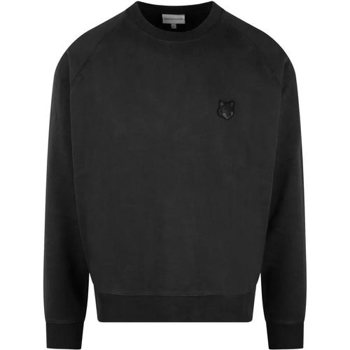 Bold Fox Head Patch Oversize Sweatshirt - Größe L - schwarz - Maison Kitsune - Modalova