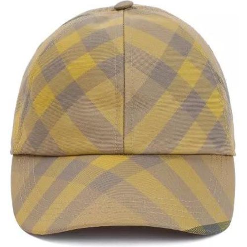 Caps & Mützen - Cedar Yellow Check-Pattern Baseball Cap - Gr. L - in - für Damen - Burberry - Modalova