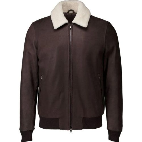 Leren Jassen Donkerbruin Jackie - Größe 50 - Barba Napoli - Modalova
