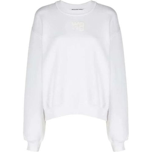 Logo-Print Crew Neck Cotton Sweatshirt - Größe L - alexander wang - Modalova