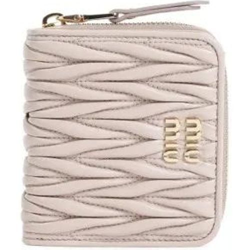 Portemonnaies - Cipria Lamb Leather Zip Wallet - Gr. unisize - in - für Damen - Miu Miu - Modalova