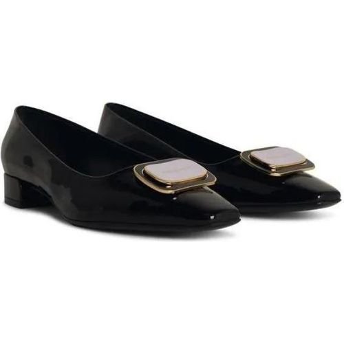 Loafers & Ballerinas - Black Shiny Leather Décollètè - Gr. 9_5 - in - für Damen - Salvatore Ferragamo - Modalova