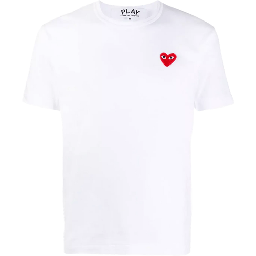 T-Shirt mit Play-Herz - Größe XL - white - Comme des Garcons Play - Modalova