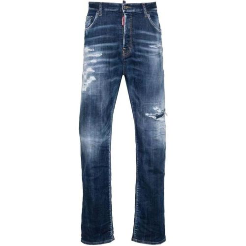 Dark Ripped Cast Wash Bro Straight-Leg Jeans - Größe 48 - Dsquared2 - Modalova