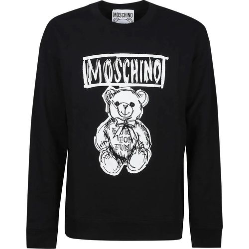 Teddy Bear Print Sweatshirt Black - Größe M - Moschino - Modalova