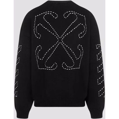 Stitch Arrow Diags Pullover - Größe L - Off-White - Modalova