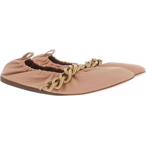 Loafers & Ballerinas - Falabella Chunky Chain Ballet Flats - Gr. 38 (EU) - in Gold - für Damen - Stella Mccartney - Modalova