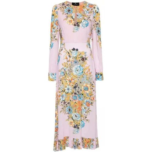 Pink Floral-Print Maxi Dress - Größe 42 - pink - ETRO - Modalova