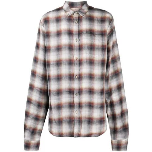 Grey/Black Linen Plaid Shirt - Größe 50 - multi - Dsquared2 - Modalova