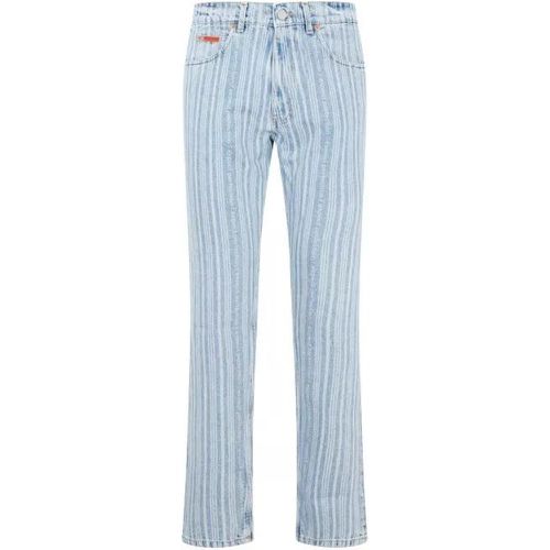 Blue Pinstripe Straight Leg Cotton Jeans - Größe S - blue - Martine Rose - Modalova