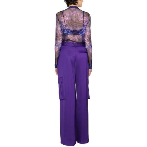 Trousers Purple - Größe 40 - Versace - Modalova