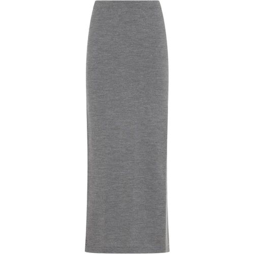 Grey Virgin Wool Knit Pencil Skirt - Größe 38 - Moschino - Modalova